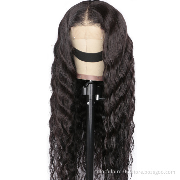 30 Inch Malaysian Loose Deep Wave Wig 5*5 Hd Lace Closure Wig Transparent  lace Frontal Wigs For Women Human Hair